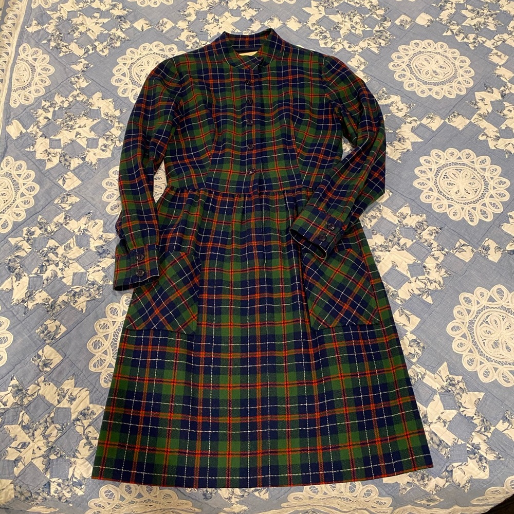 Pendleton wool check dress S